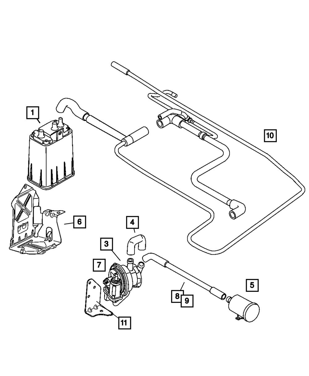 Genuine Mopar Vapor Canister Drain Hose 5085030AA eBay