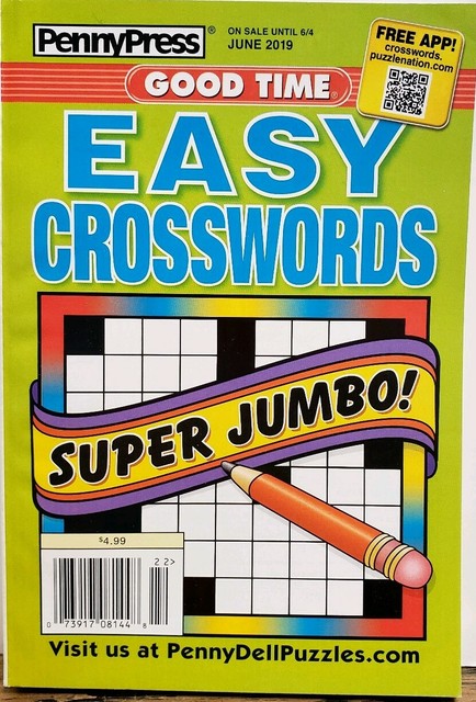 Penny Press Good Time Easy Crosswords June 2019 FREE SHIPPING CB EBay
