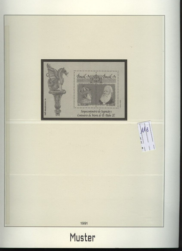 Lindner T-Blanko-Blätter 39 Musterblätter mit zwei Streifen für  Blöcke/Briefe - Bild 5 von 6