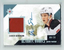 14-15 UD Upper Deck Ultimate Rookies  Damon Severson  /25  Rookie Patch Auto