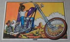 Hippies Chopper Motorcycle 1972 Original Vintage  Poster 23 x 35