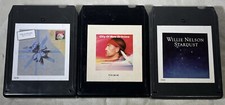 Willie Nelson 8 Track Tape Lot Of 3 Tapes Pretty Paper Stardust City New Orleans
