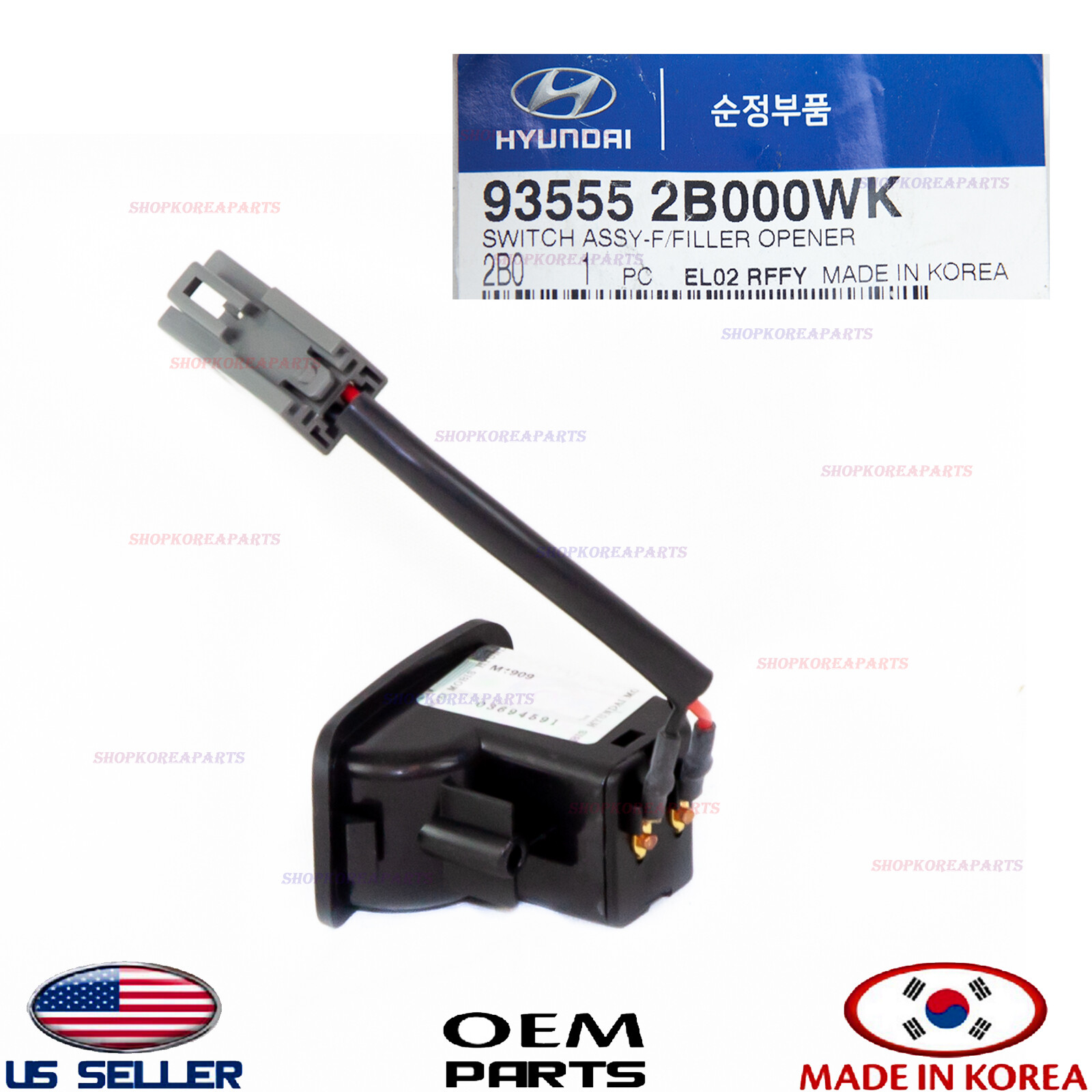 Genuine Fuel Gas Door Release Switch BLACK ⭐OEM⭐ for HYUNDAI SANTA FE
