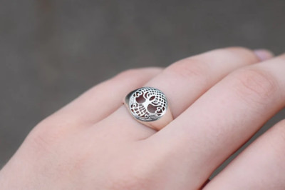 _Tree of Life Statement Ring_Solid 925 Sterling Silve_Jewelry Birthday Gift