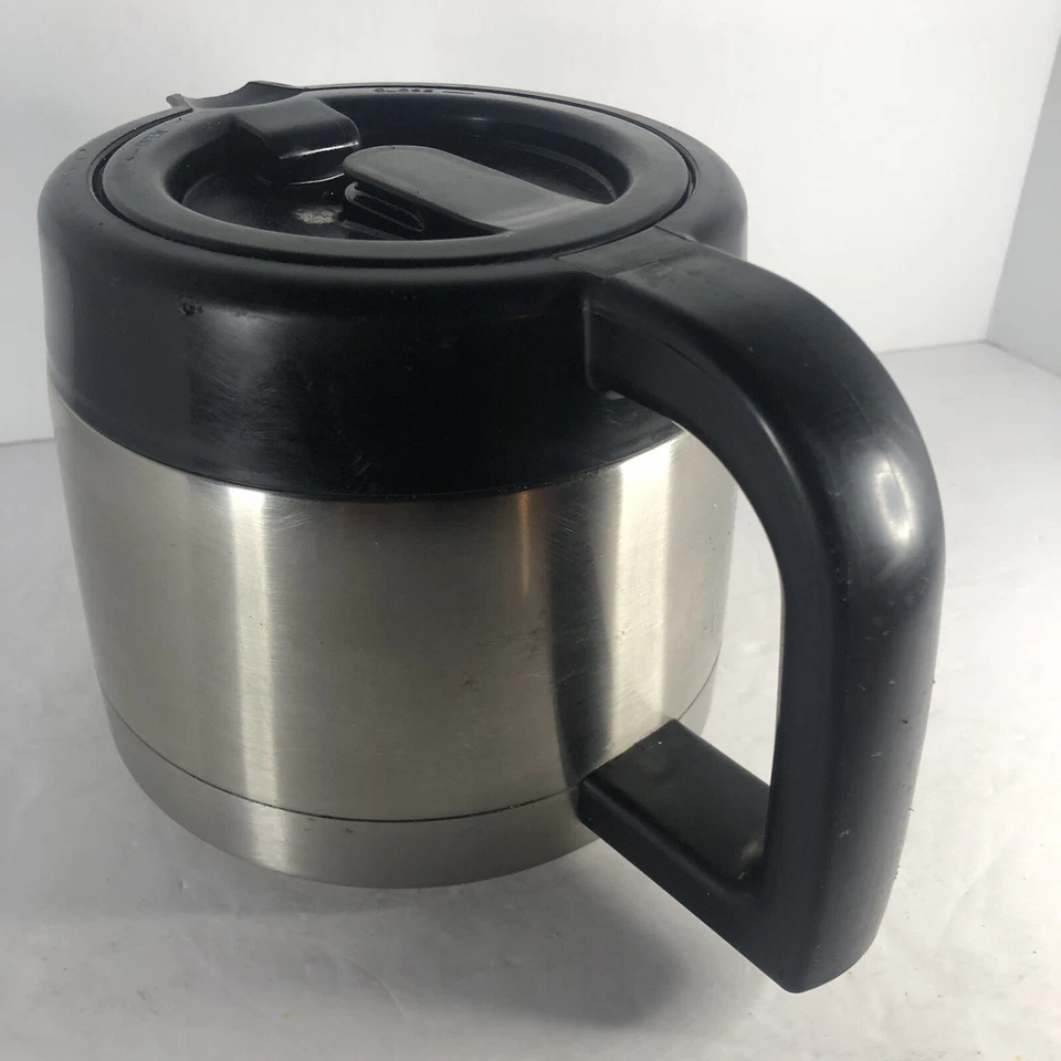 Thermos 10杯保温咖啡玻璃水瓶黑色盖子替换件不锈钢 — 第 2/4 张图片