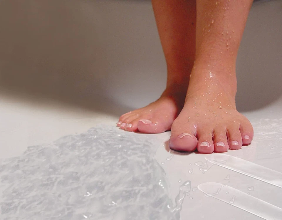 Tiras en T Compac Home Safe adhesivas antideslizantes peldaños de baño ayuda a prevenir caídas 20ct Foto 3 de 4