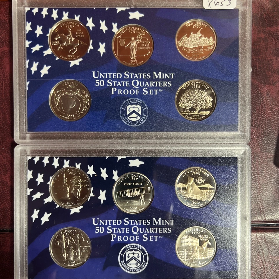 25 Diff Proof State Qtr Set: 1999, 2001, 03, 06, 07 In Plastic Lens CLM9 - Image 2 of 4