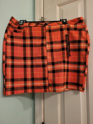 LIKE AN ANGEL JUNIORS PLUS SIZE 2X(NWT) MINI PLAID SKIRT