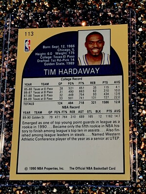 1990-91 NBA Hoops - #113 Tim Hardaway (RC) | eBay