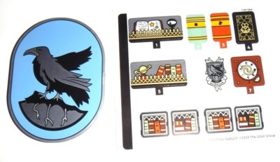 Lego Harry Potter RAVENCLAW CREST oval 6x8 and sticker sheet from set 76411