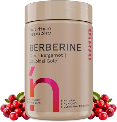 Ultra High Potency Berberine Complex w/ Citrus Bergamot Colloidal Gold 90sv 2027