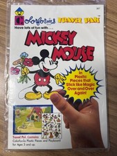 Vintage Colorforms Travel Pak Disney Mickey Mouse Reusable Cling Scenes SEALED