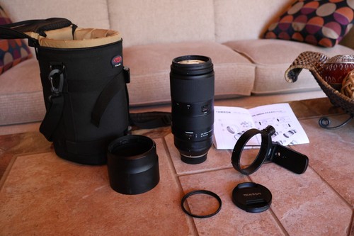 Tamron 100-400mm F4.6-6.3 Di VC USD for Nikon (w/ Collar, Hood, Case, UV Filter)