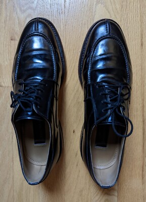 Johnston & Murphy 22-7231 Black Leather Split Toe Oxford Shoes