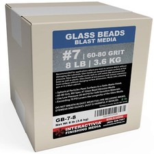  7 Glass Beads - 8 lb or 3.6 kg - Sand Blasting Abrasive Media Medium 60-80...