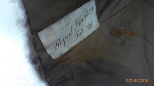 Royal Windsor Fur Stole Shawl Vintage Fettner Felix Friedman Furs Cincinnati  - Afbeelding 3 van 9