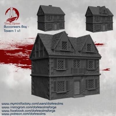 Dark Realms Buccaneers Bay Tavern 1 Tabletop Fantasy 28/32mm