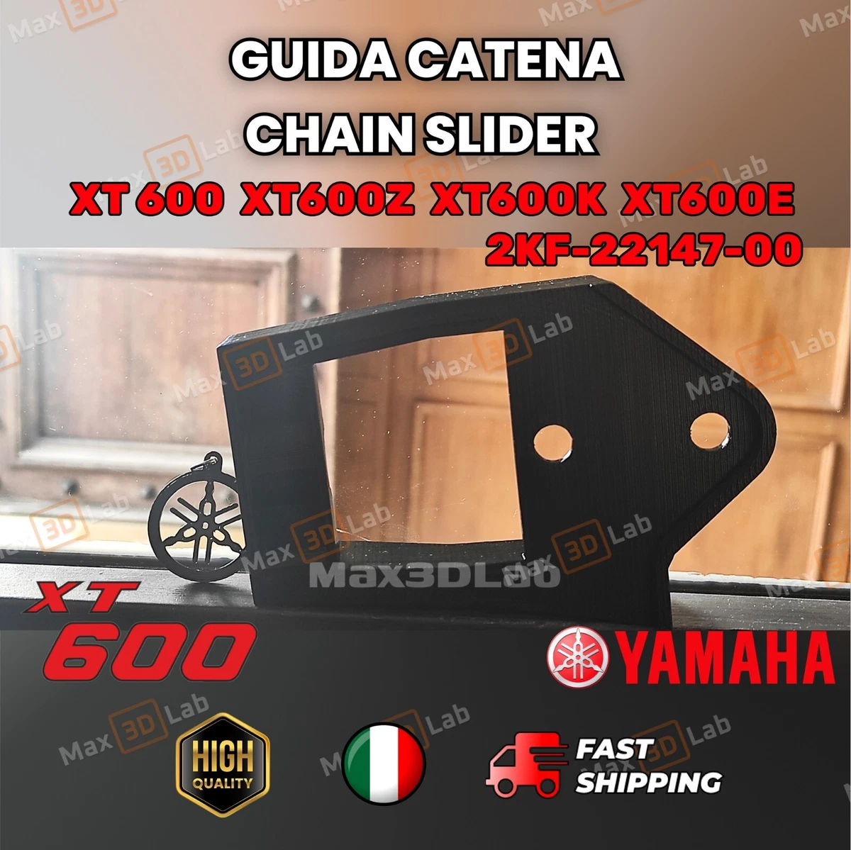 Kit Catena E Corone Afam In Acciaio Per YAMAHA XT 600 (1987-1995) - Pignone 15 Denti, Corona 39 Denti