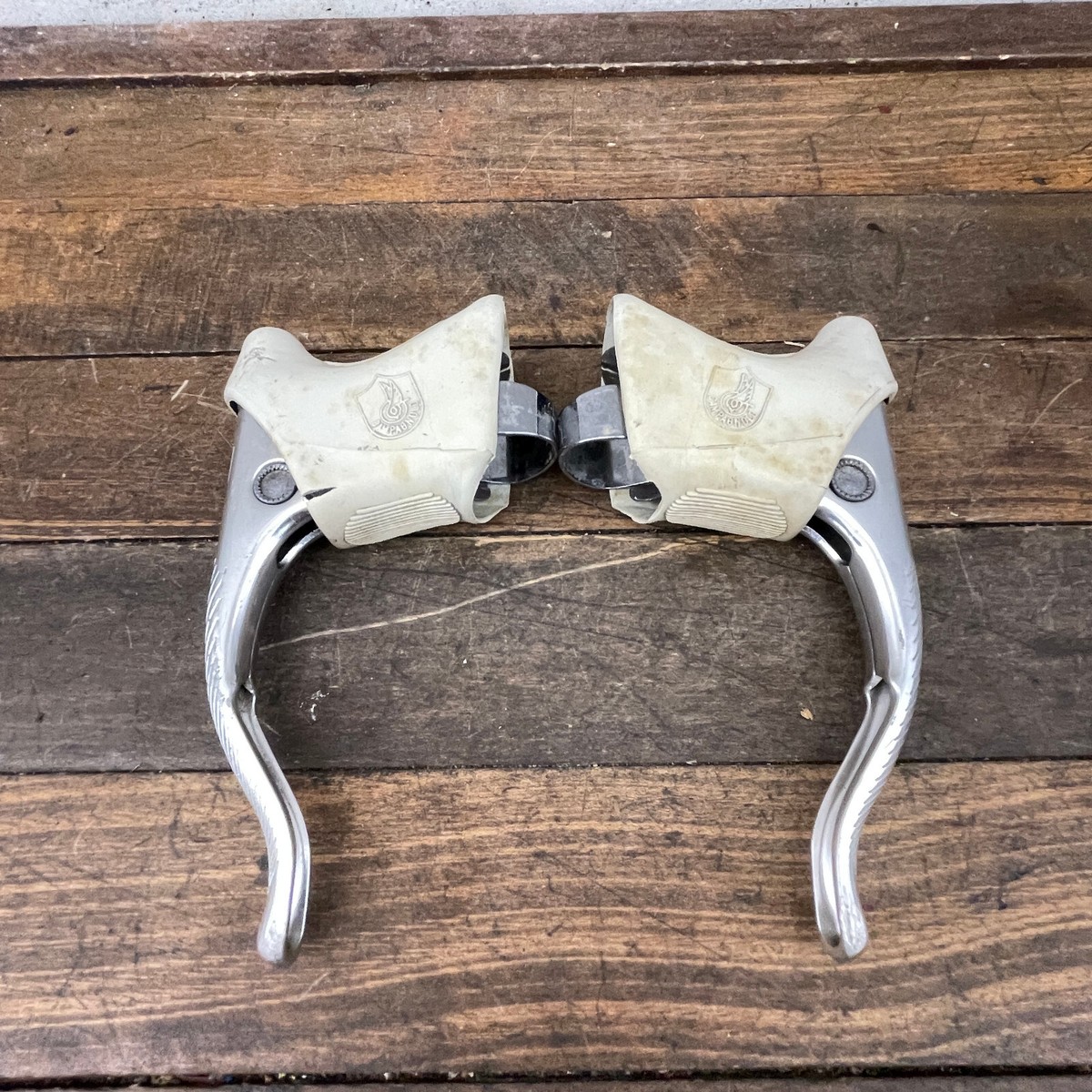 Vintage Campagnolo C-Record Brake Lever Set Cobalto White 1st Gen