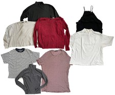 BRANDY MELVILLE LOT of 8 Tops Made in Italy Tees Turtlenecks Cami Knit Sweater