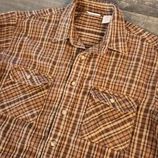 Vintage Prentice Spruce Brown Heavyweight 100 Cotton Flannel Men's Large Tall