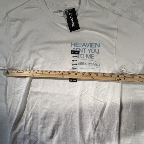 Ariana Grande Positions Hot Topic Heaven Sent White T Shirt Adult Medium NWT - Picture 9 of 9