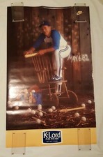 Vintage NIKE Baseball Poster K-Lord PURE PITCHER Gaylord Perry  Seattle Mariners