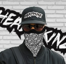 POLAR FLEECE FACE  NECK WARMER - RETRO BLACK  Snow, Ski, Motorbike, Camp 