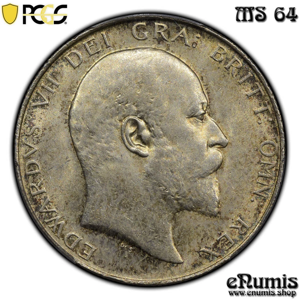 Great Britain, Edward VII, Halfcrown 1910, PCGS MS 64 - Image 3 of 4