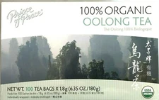 1 Box, Prince of Peace 100% Organic Oolong Tea, 6.35 Oz / 180g - 100 Tea Bags