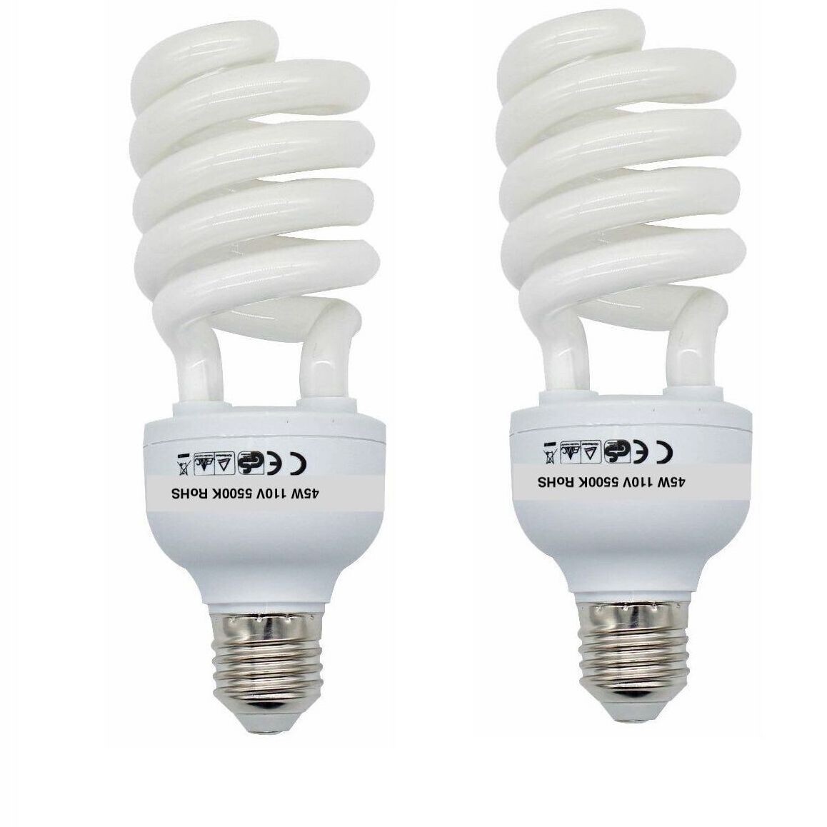 Lot Of Spiral Light Bulb 45W 5500K White Studio Light RoHS