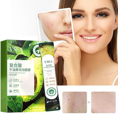 Avocado Bubble Mask Säure Hautreinigung Bubble Gesichtsschaummaske Aging, B1I1