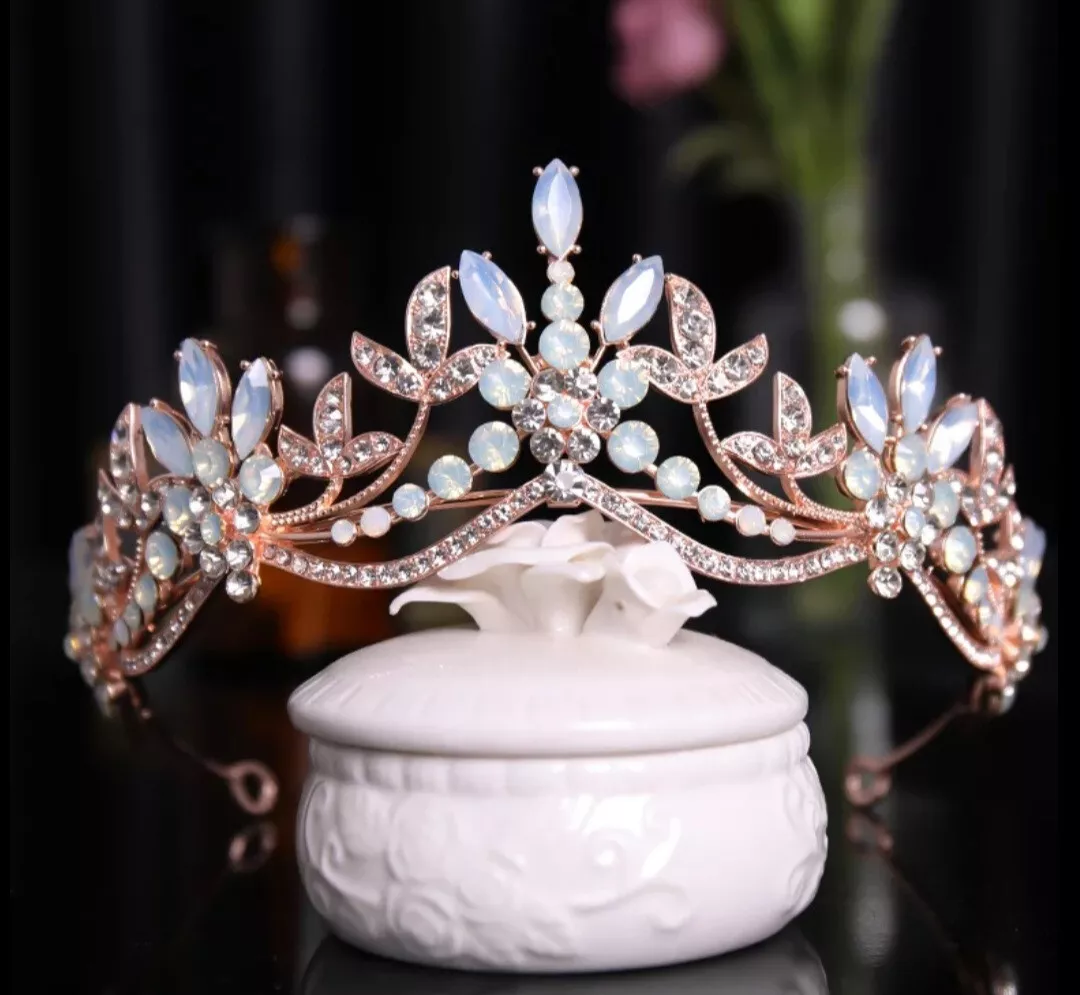 rose gold Crown Tiara real metal gift birthday diadem birthday bridal pastel