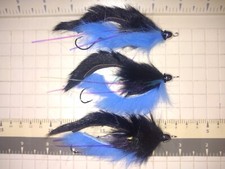 #2  3each  Black & Blue mega Dolly Llama rainbow trout  coho salmon Alaska fly