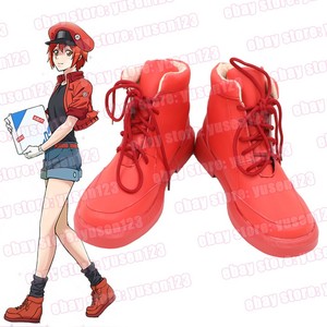 Cells At Work Red Blood Cell Red Shoes Cosplay Halloween Ankle