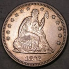 1876 LIBERTY SEATED SILVER QUARTER SCARCE VERY ATTRACTIVE HIGH QUALITY FEATURES