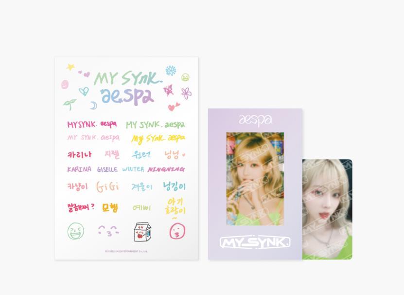aespa 2022 FAN MEETING MY SYNK. aespa OFFICIAL MD MINI FRAME + PHOTO CARD SET - Picture 6 of 9