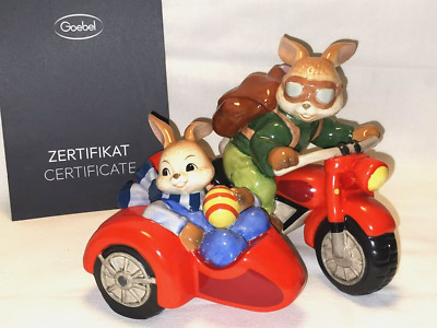 2025 NEU Goebel   Hase auf Motorrad    '' SPRITZTOUR ''  limitiert mit Zertifikat
