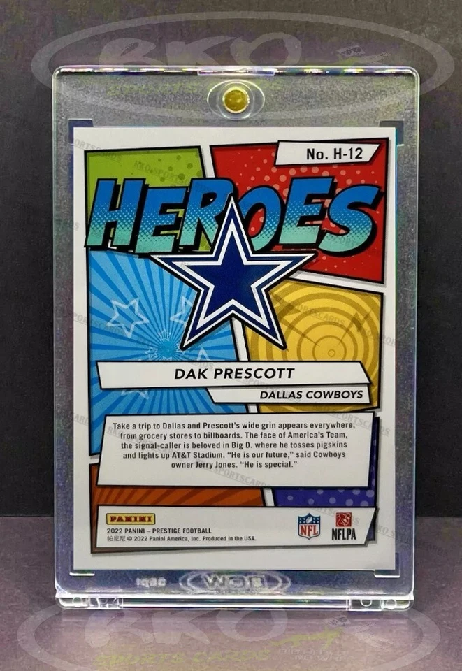 DAK PRESCOTT RARE HOLO REFRACTOR INVESTMENT CARD PANINI SSP COWBOYS MVP MINT - Image 2 of 3