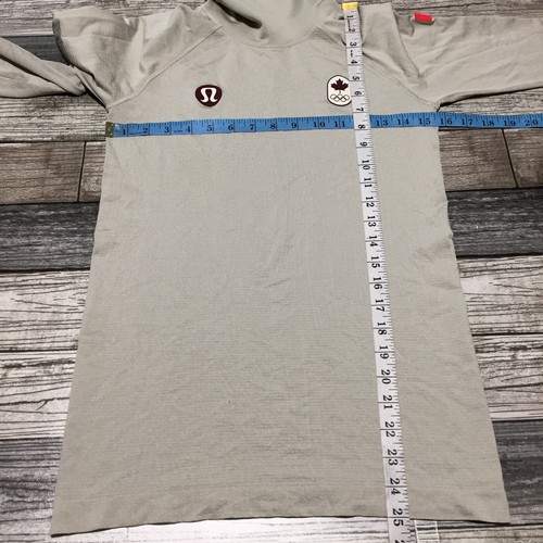 Lululemon Canada Olympics Performance Top Women’s 6 Tan Beige Stretch - Picture 2 of 12