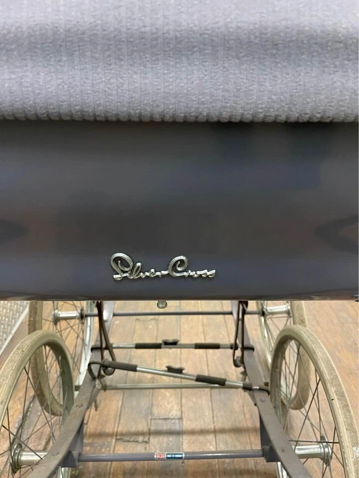 Vintage Silver Cross Baby Carriage Stroller VTG England Pram Doll Child With Bag - Image 3 of 4