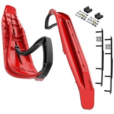 Slydog Attack 7'' Indy Red Skis w/8'' Round Bar Complete Kit Yamaha Phazer/FX