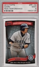 2010 topps peak performance psa 9 ichiro seattle mariners baseball card pop 1
