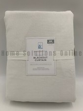 Pottery Barn Kids Quincy Cotton Canvas Blackout Curtain White 50" x 84" Q56M