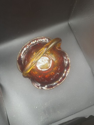 Indiana Glas Diamant geometrisch quadratisch Glaskorb Amberina in Farbe - Bild 8 von 14