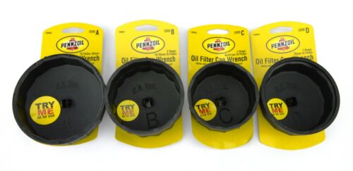 Pennzoil Oil Filter Cap Wrench 4 Sizes  65/67mm , 74/76mm ,  93mm , 75mm NEW - Afbeelding 1 van 10