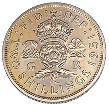 # C4837    GREAT BRITAIN     COIN,     FLORIN   1951   Unc.