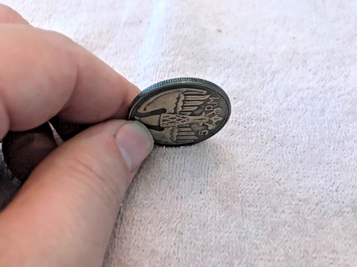 1935 5 REICHSMARK GERMAN FUHRER SKULL FACE WWII COMMEMORATIVE COIN - Picture 3 of 4