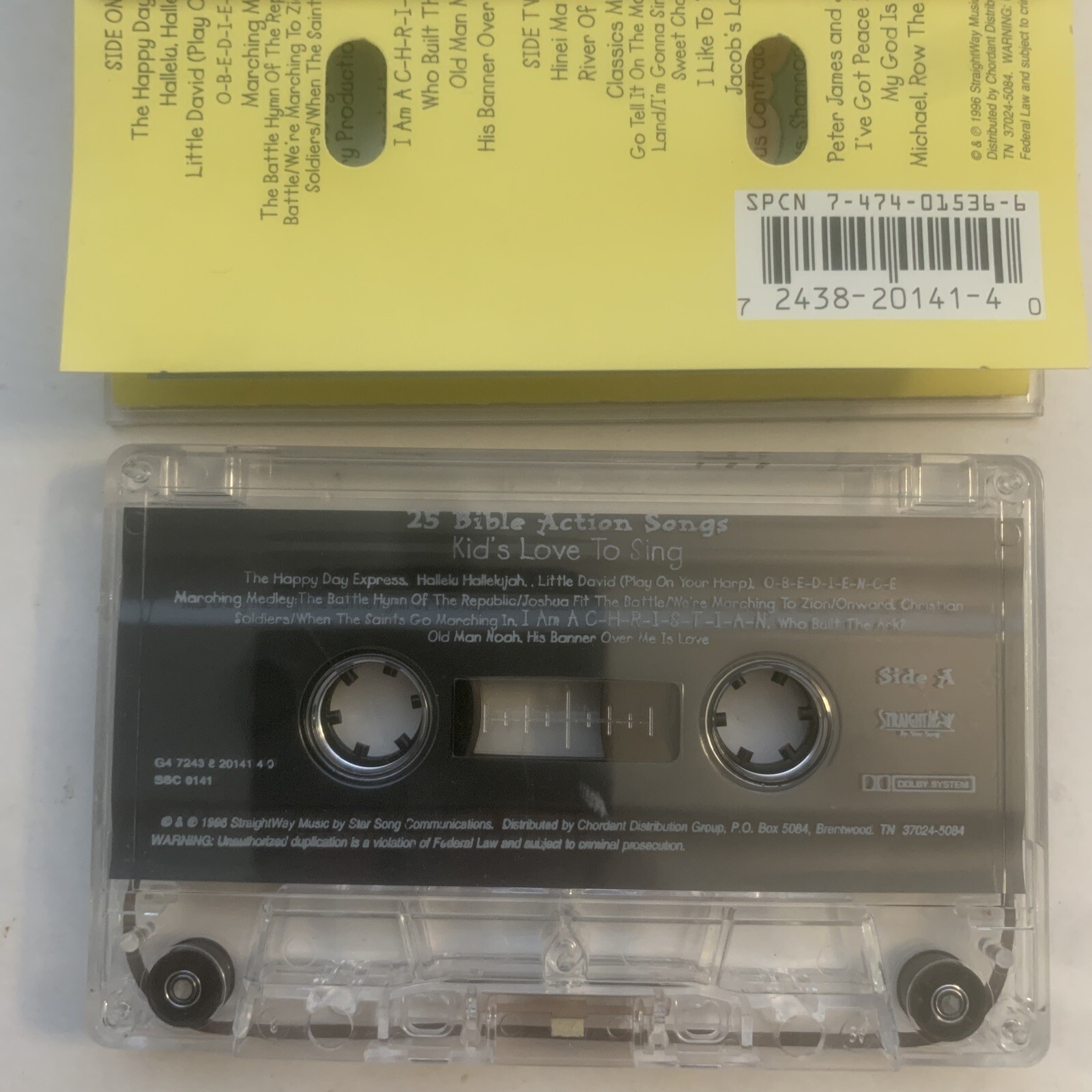 25 Bible Action Songs Kids Love to Sing 1996 Sunday School for sale ...