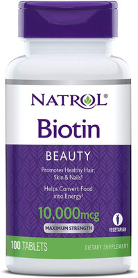 Biotin Tablet 10000 Mcg, 100 Count (Pack of 1)